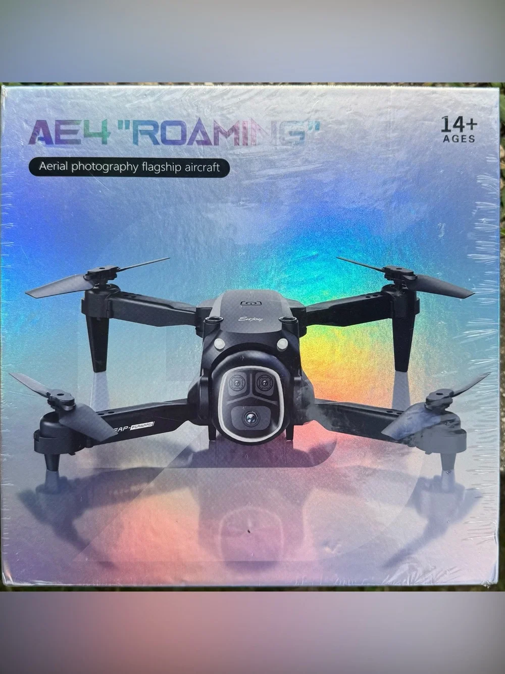 AE4 Roaming Foldable Drone with Remote Controller - Grey